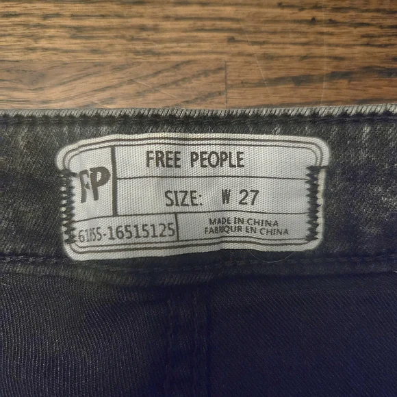 Free People Just Float On Flare Charcoal Stone Wash - Picture 3 of 4